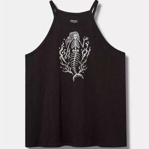 Torrid Black and White Graphic Tank Top